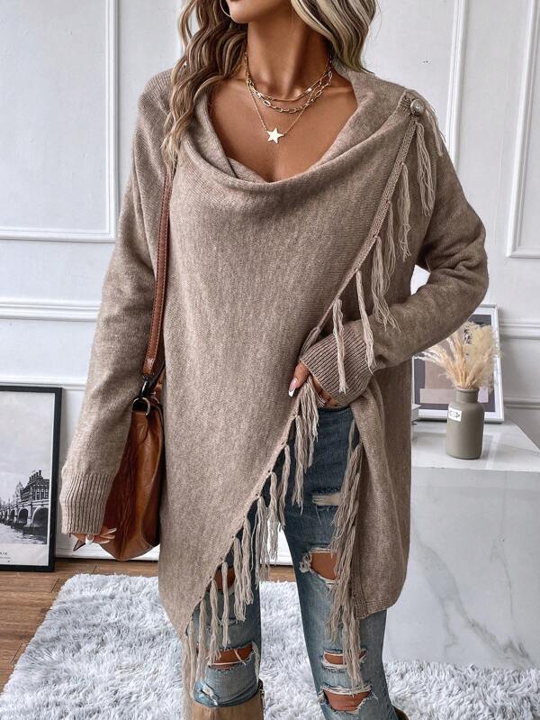 Modern Plain Long Sleeve Sweater